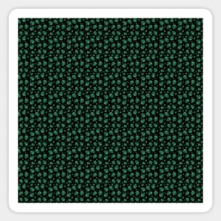 Monstera Leaves Pattern -Black and Green Sticker